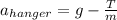 a_{hanger} = g - \frac{T}{m}