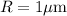 R=1 \mu\text{m}