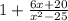 1+\frac{6x+20}{x^2-25}