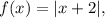 f(x)=|x+2|,