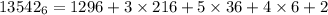 13542_6=1296+3\times216+5\times36+4\times6+2