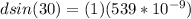 dsin(30)=(1)(539*10^{-9})