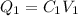 Q_1=C_1V_1