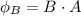 \phi _B=B\cdot A