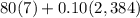 80(7)+0.10(2,384)