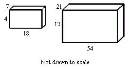 8. for questions 8-9, determine whether the two figures are similar. if so, give the scale factor of