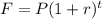 F=P(1+r)^t