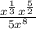 \frac{x^{\frac{1}{3} } x^{\frac{5}{2} } }{5x^8}