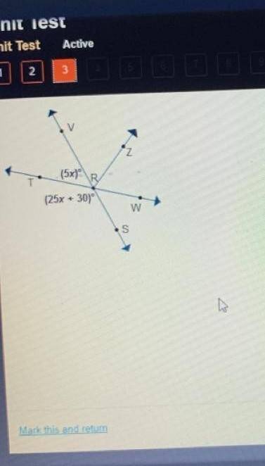 In the diagram, what is the measure of wrs?