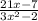 \frac{21x-7}{3x^2-2}