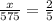 \frac{x}{575} = \frac{2}{5}