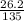 \frac{26.2 }{135}