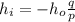 h_i = - h_o \frac{q}{p}