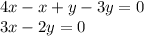 4x-x+y-3y=0\\3x-2y=0