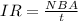 IR = \frac{NBA}{t}