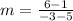 m= \frac{6-1}{-3-5}