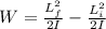 W = \frac{L_f^2}{2I} - \frac{L_i^2}{2I}