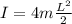 I = 4m\frac{L^2}{2}