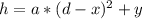 h=a*(d-x)^2 +y