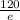 \frac{120}{e}