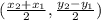 ( \frac{ x_{2}+ x_{1}  }{2}, \frac{ y_{2} -  y_{1} }{2}  )