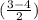 ( \frac{3-4}{2} )