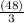 \frac{(48)}{3}