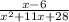 \frac{x-6}{x^2+11x+28}