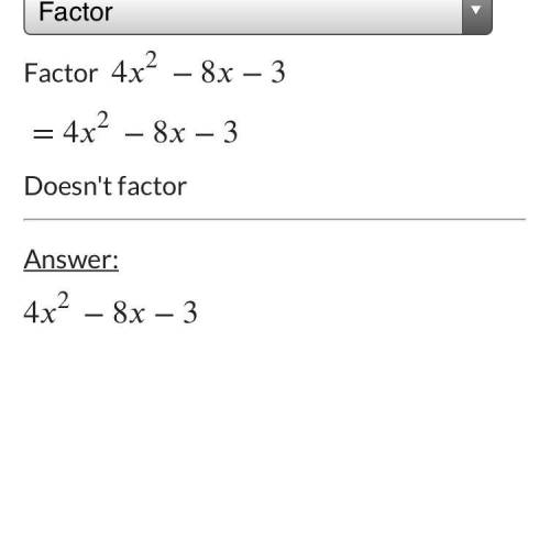 How do you solve 4x^2-8x-3 by factoring