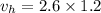 v_h=2.6\times 1.2