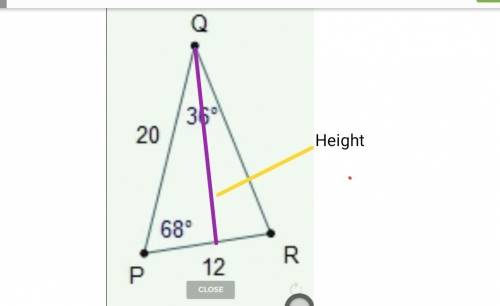What is the area of triangle pqr?  round to the nearest tenth of a square unit. 70.5 square units 11