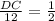 \frac{DC}{12}=\frac{1}{2}