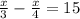 \frac{x}{3}-\frac{x}{4}=15