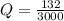 Q = \frac{132}{3000}