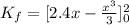 K_f=[2.4x-\frac{x^3}{3}]^{2}_{0}