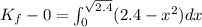K_f-0=\int_{0}^{\sqrt{2.4}}(2.4-x^2)dx
