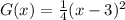 G(x) = \frac{1}{4} (x-3)^2