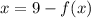 x=9-f(x)