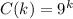 C(k)=9^k