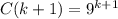 C(k+1)=9^{k+1}