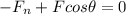 -F_{n}+F cos\theta=0