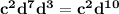 \bold{c^2d^7d^3=c^2d^{10}}