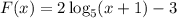 F(x)=2\log_5(x+1)-3