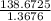 \frac{138.6725}{1.3676}