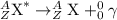 _Z^A\textrm{X}^*\rightarrow _Z^A\textrm{X}+_0^0\gamma