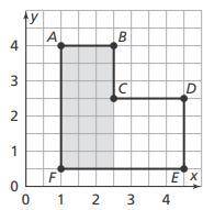 Madison used a coordinate plane to map out an l-shaped herb garden, shown at the right. each unit on