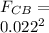 F_{CB}=\frac{9\times 10^{9}\times 5.1\times 10^{-6}\times 5.1\times 10^{-6}}}{0.022^{2}}
