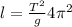 l = \frac{T^2}{g}4\pi^2