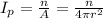 I_{p} = \frac{n}{A} = \frac{n}{4\pi r^{2}}