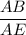 \dfrac{AB}{AE}